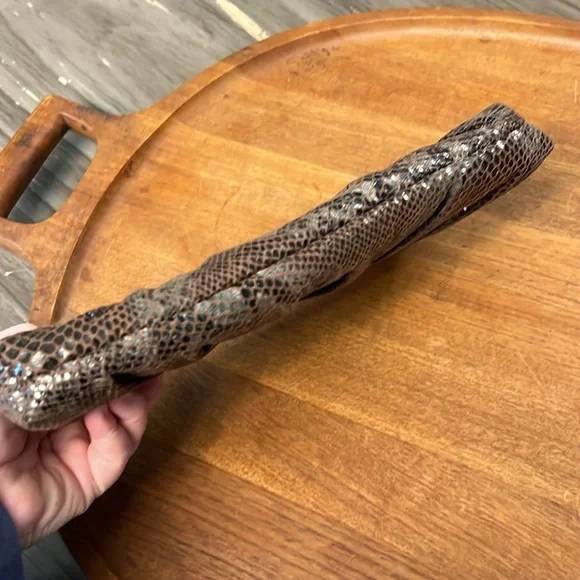 OLGA BERG SNAKESKIN CLUTCH/SHOULDER BAG - Picture 6 of 16